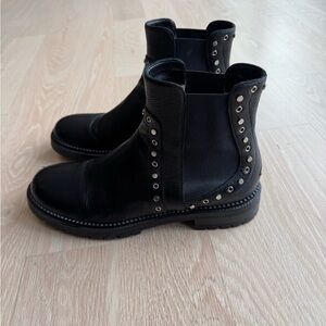 Jimmy Choo leather boots with silver studs size 39.5
